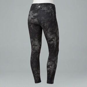 Lululemon Wunder Under High-Rise Leggings - Size 10 - Black/White Striped Static